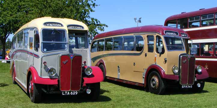 AEC Regal III: Grey Cars Duple TCR629 Burnhams Burlingham CFK340